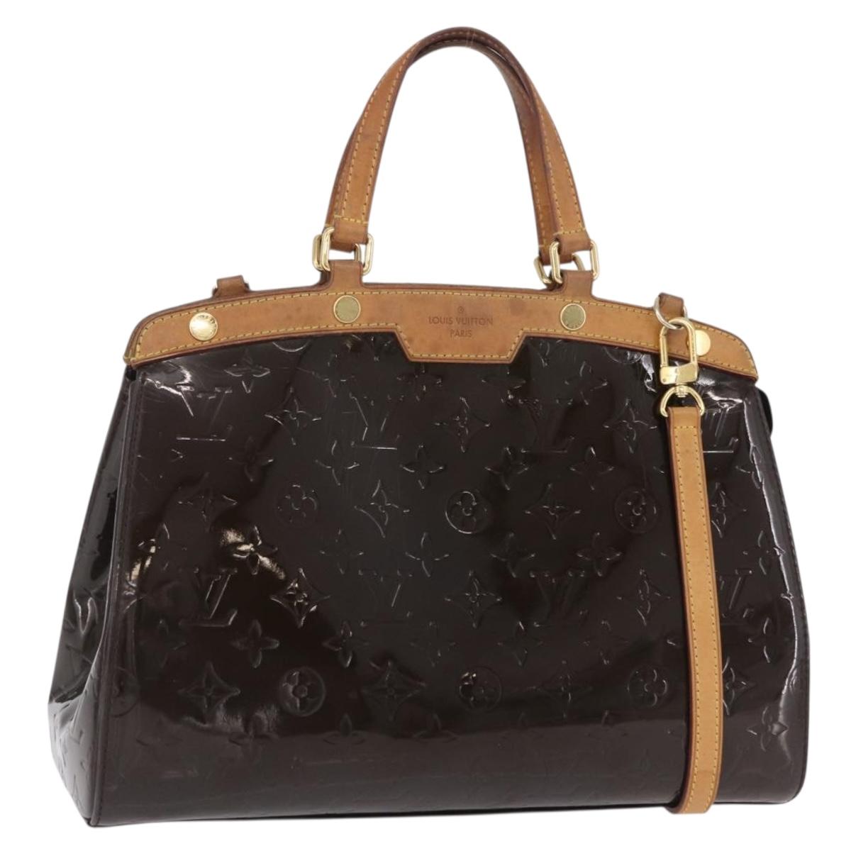LOUIS VUITTON Monogram Vernis Blair MM Hand Bag Amarante M91619 LV Auth BA16111