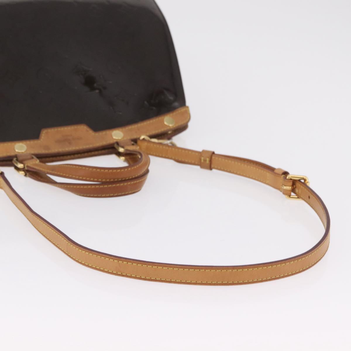 LOUIS VUITTON Monogram Vernis Blair MM Hand Bag Amarante M91619 LV Auth BA16111
