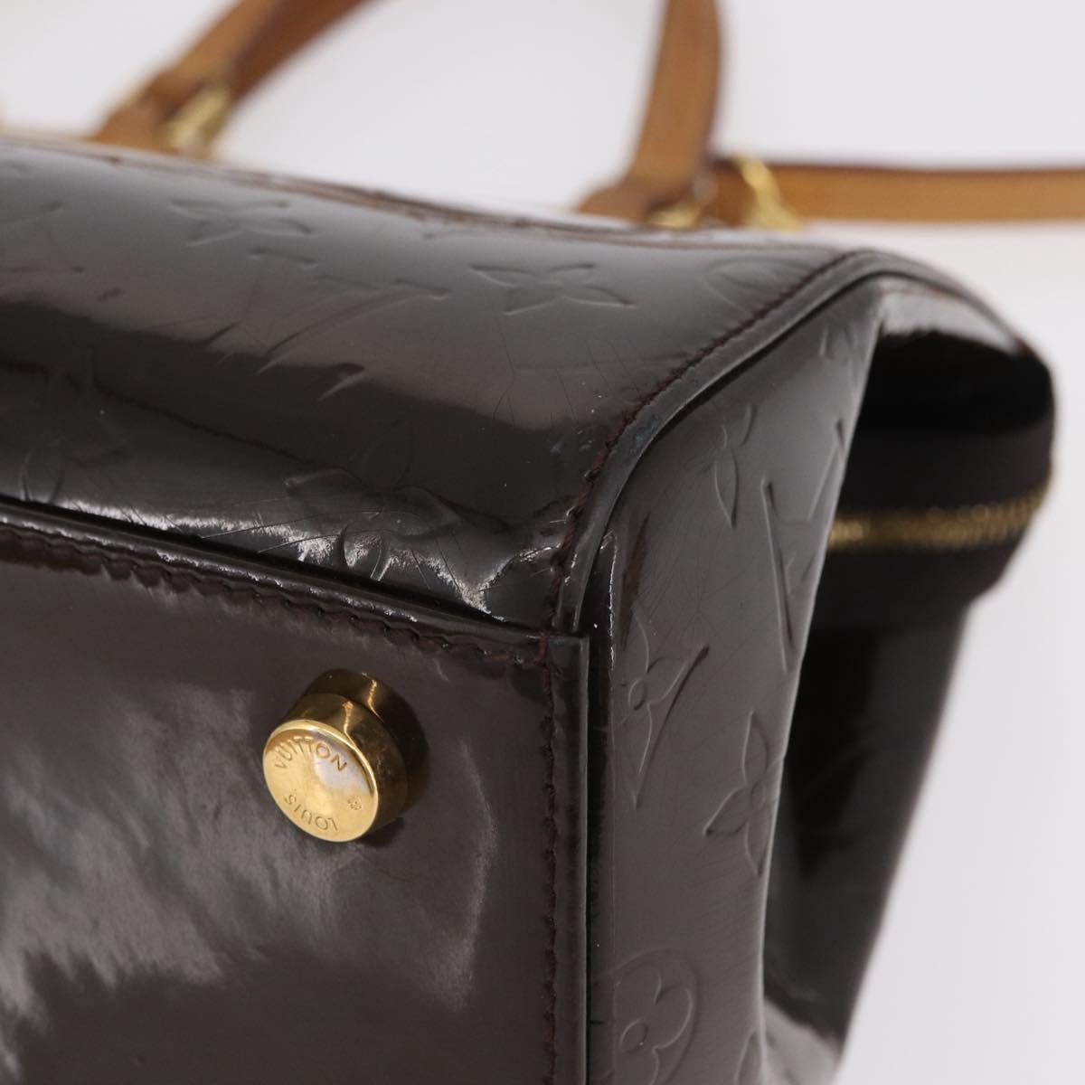 LOUIS VUITTON Monogram Vernis Blair MM Hand Bag Amarante M91619 LV Auth BA16111
