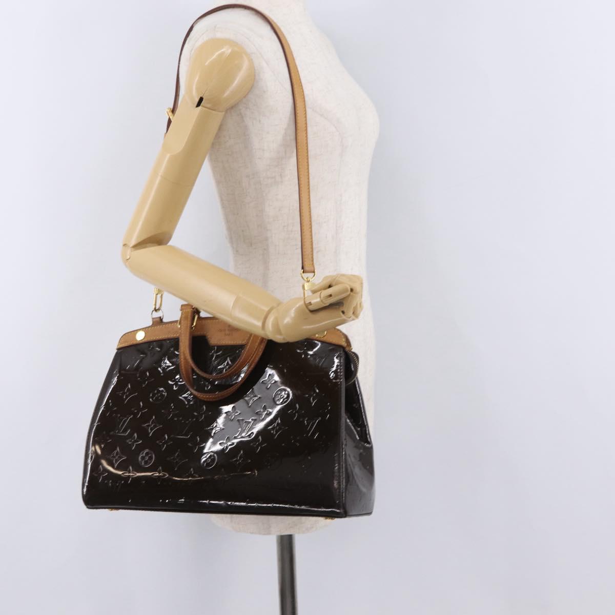 LOUIS VUITTON Monogram Vernis Blair MM Hand Bag Amarante M91619 LV Auth BA16111