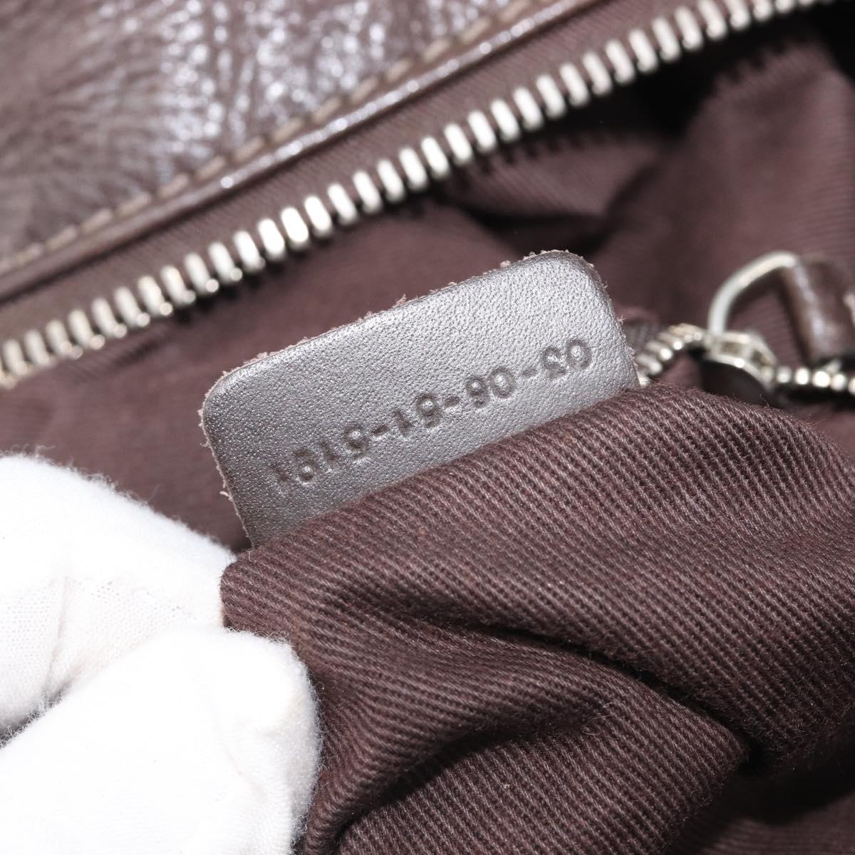 Chloe Paddington Hand Bag Leather Brown Gold Tone Auth BA16112V