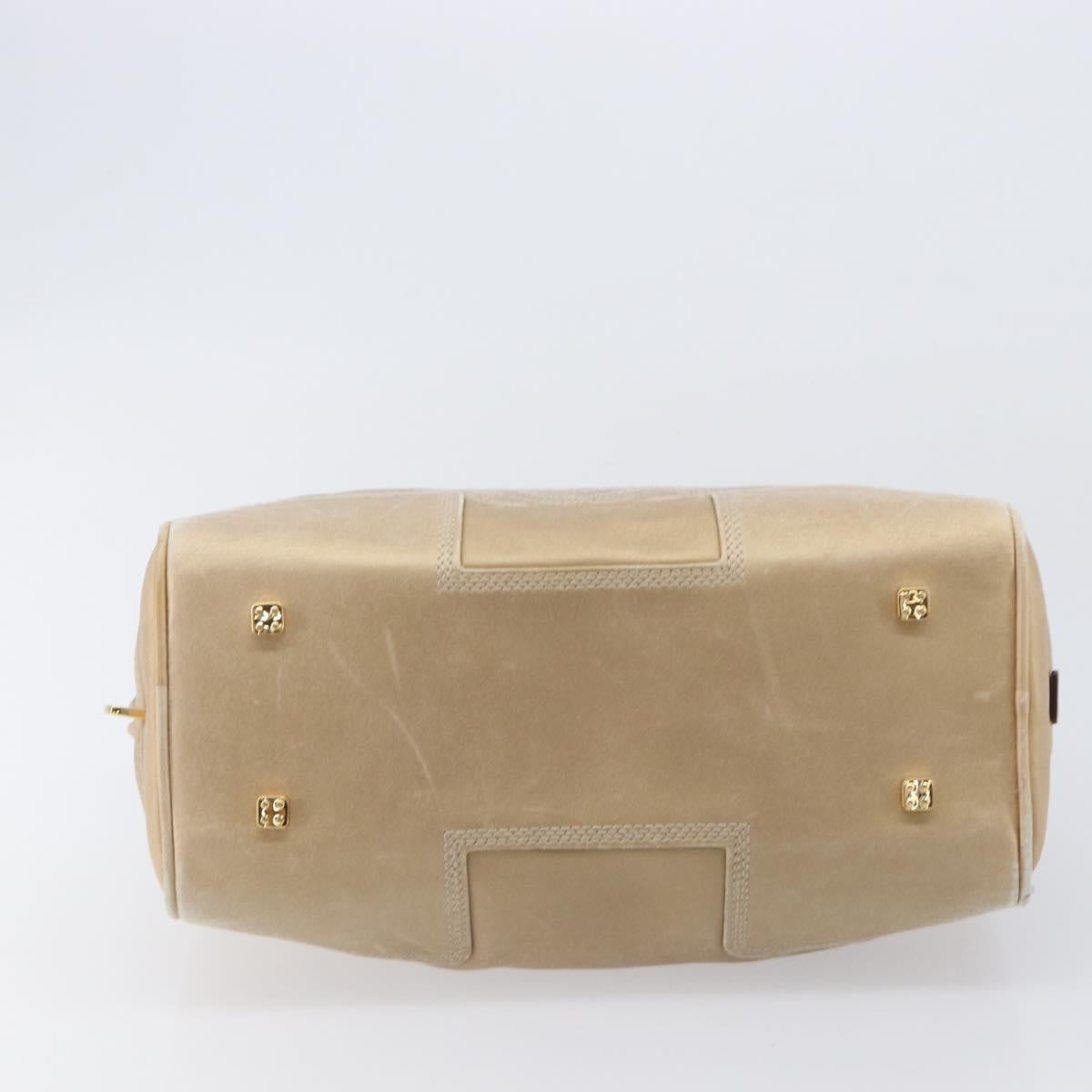 LOEWE Amazona 28 Hand Bag Leather Gold Auth BA16120