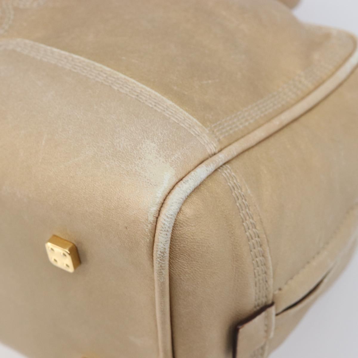 LOEWE Amazona 28 Hand Bag Leather Gold Auth BA16120
