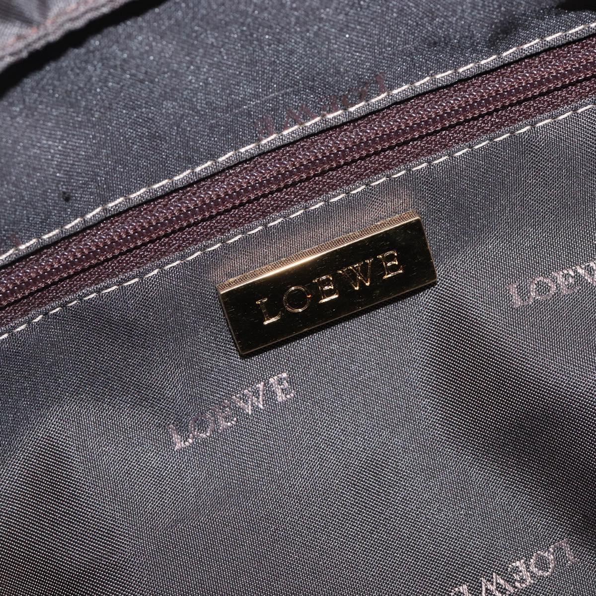 LOEWE Amazona 28 Hand Bag Leather Gold Auth BA16120