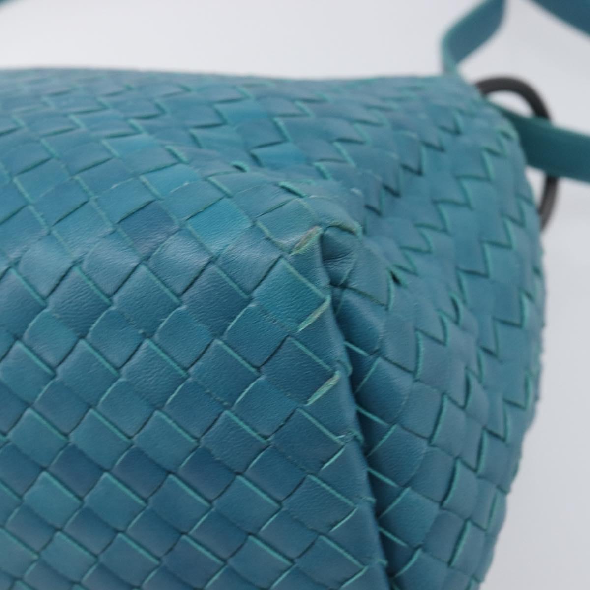 Bottega Veneta INTRECCIATO Shoulder Bag Leather Blue Auth BA16122A