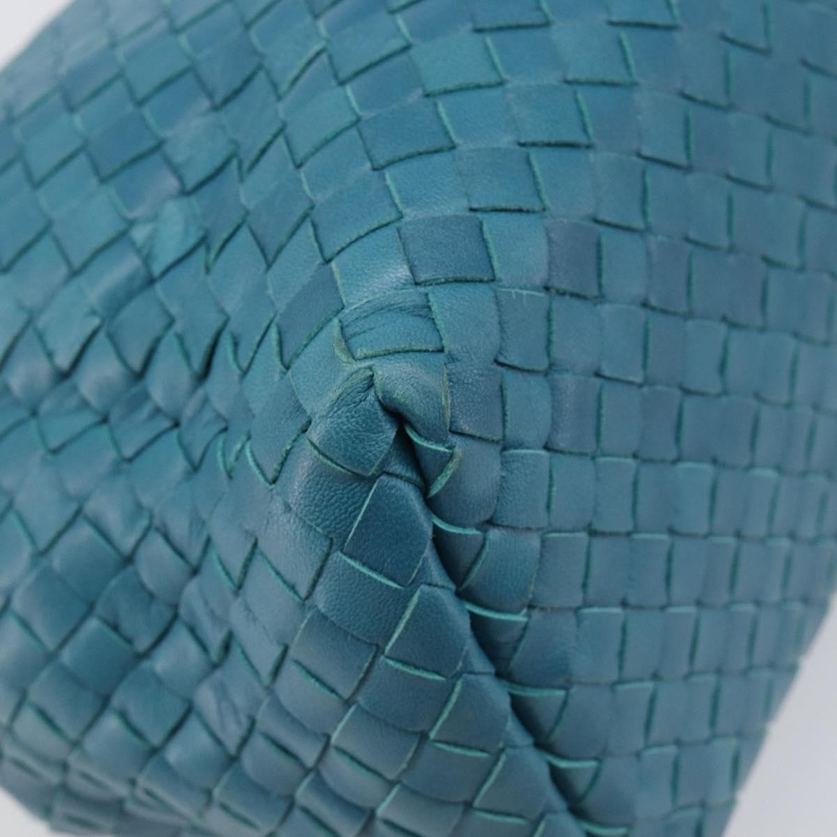 Bottega Veneta INTRECCIATO Shoulder Bag Leather Blue Auth BA16122A