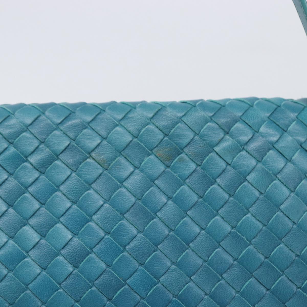Bottega Veneta INTRECCIATO Shoulder Bag Leather Blue Auth BA16122A