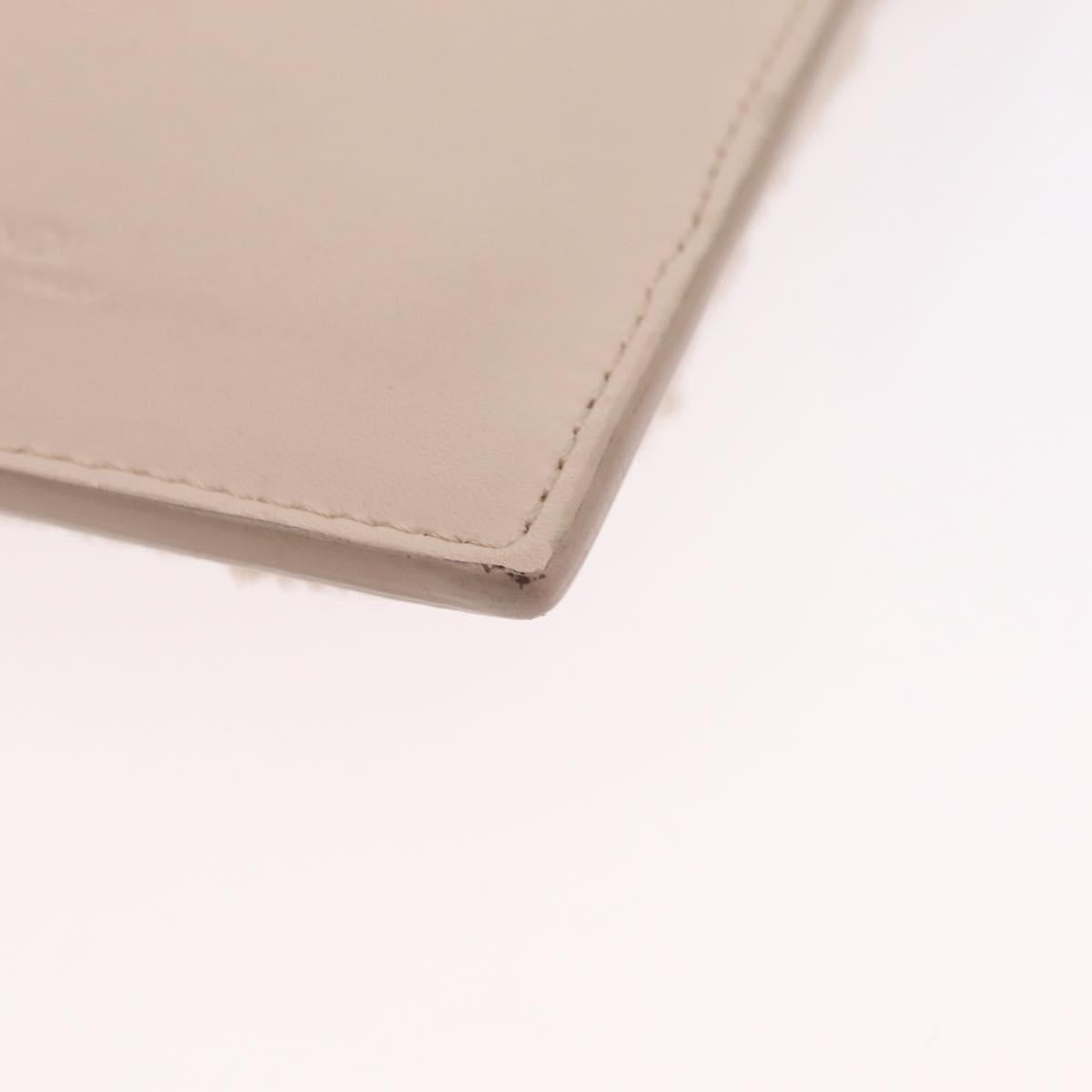FENDI Smartphone Pouch Fur Beige Gold Tone 7AS047 Auth BA16127V