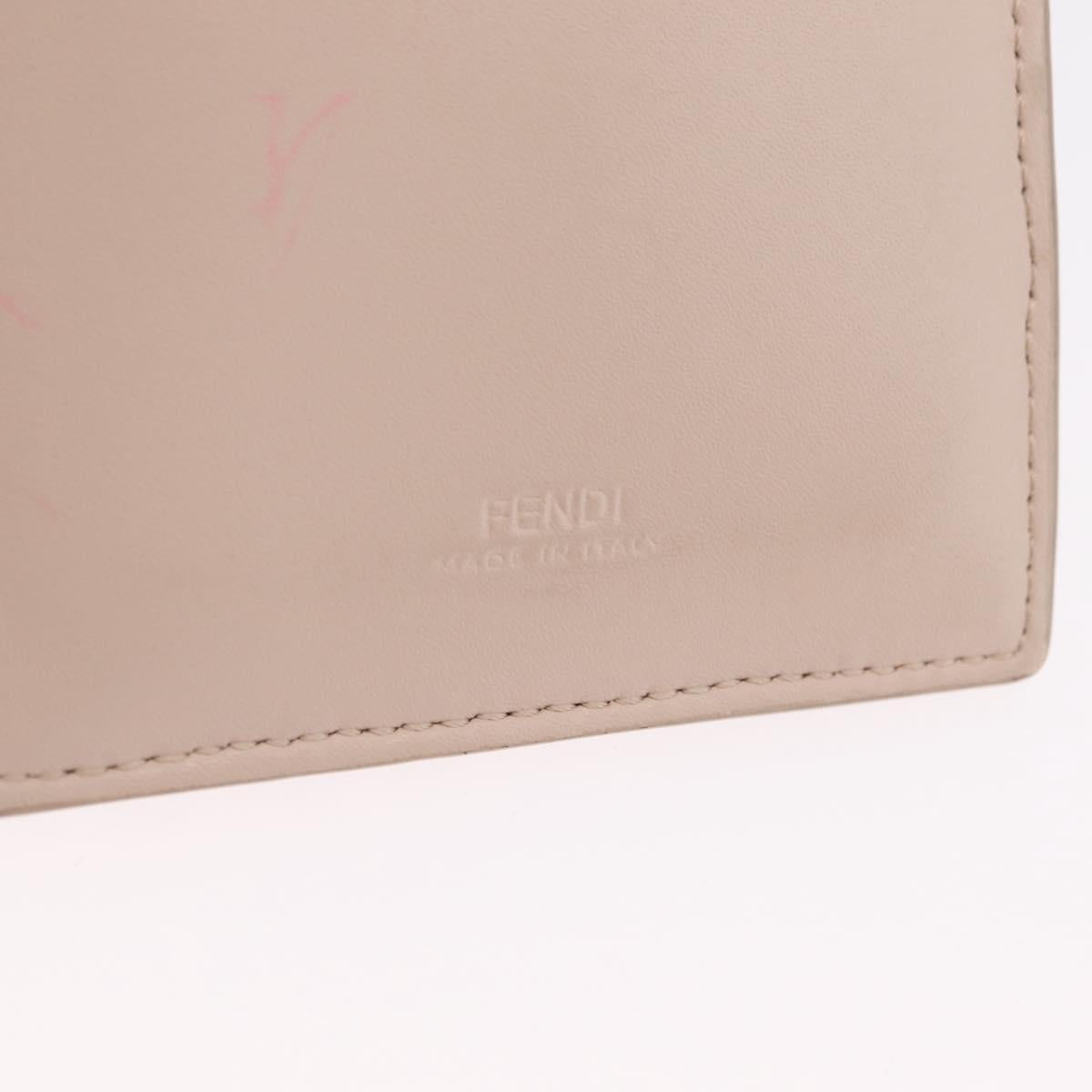 FENDI Smartphone Pouch Fur Beige Gold Tone 7AS047 Auth BA16127V