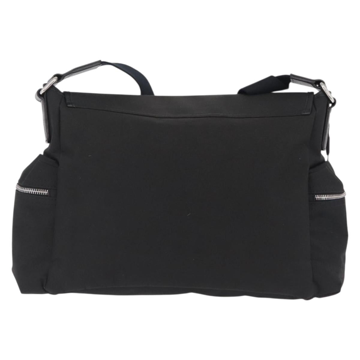 Dolce & Gabbana Shoulder Bag Canvas Black Silver Auth BA16129
