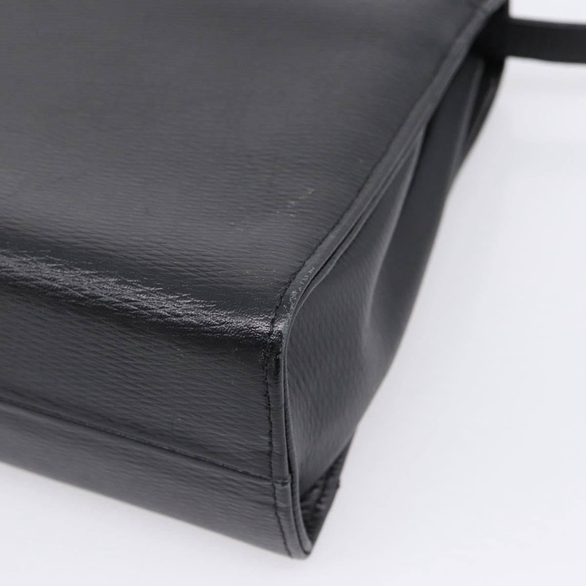 Balenciaga Hand Bag Leather 2way Black Gold Tone Auth BA16148