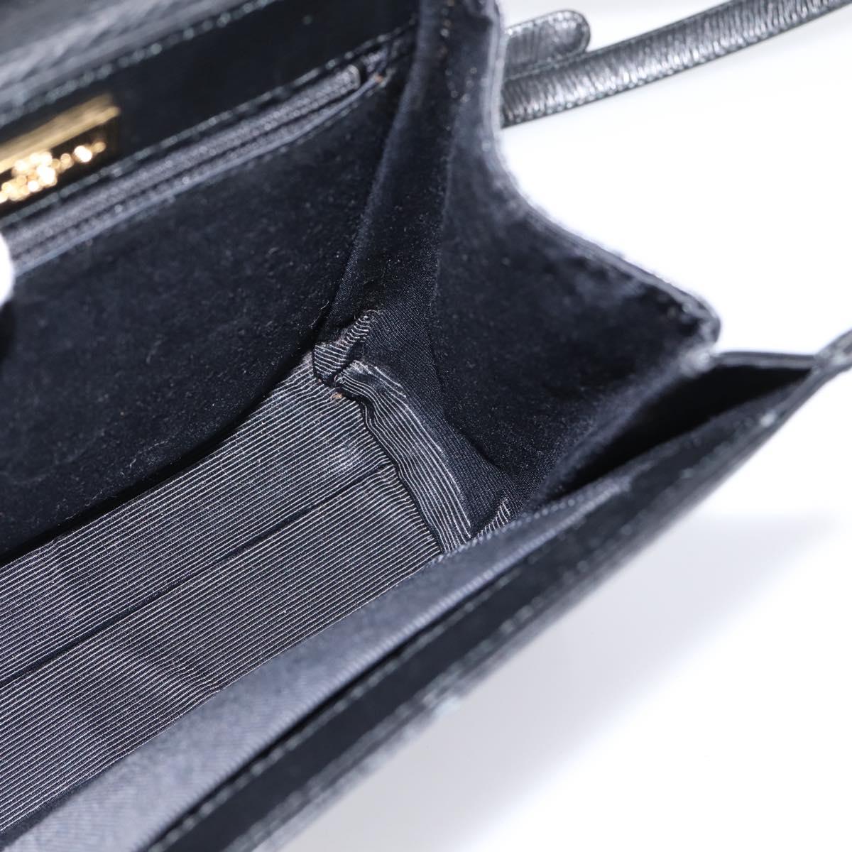 Balenciaga Hand Bag Leather 2way Black Gold Tone Auth BA16148