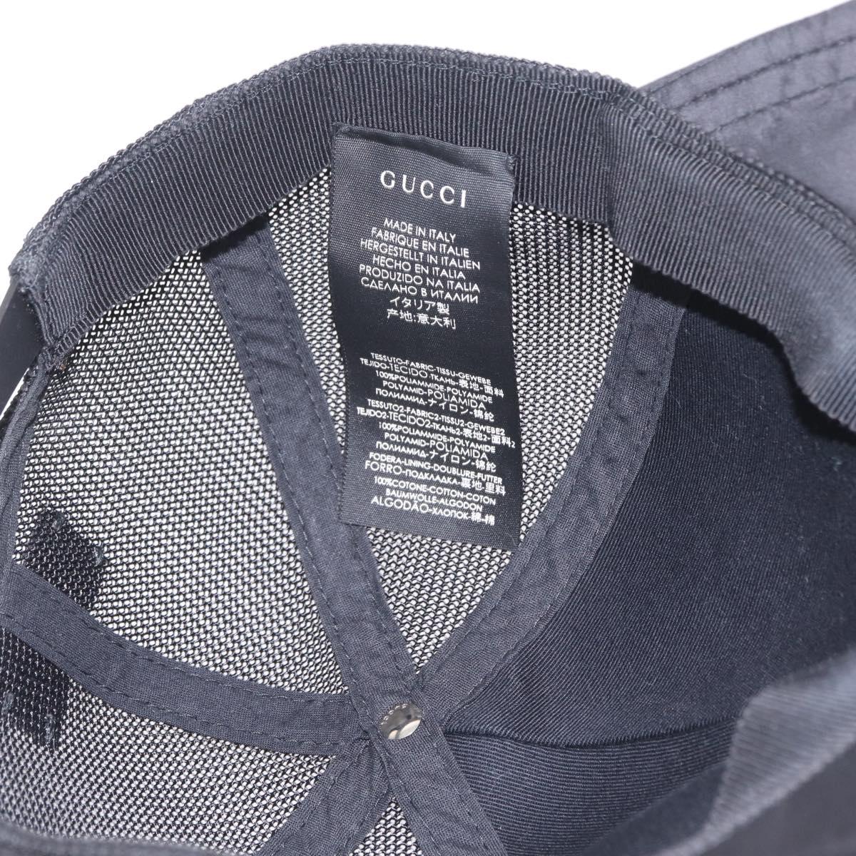 GUCCI GG Cap Nylon Black Auth BA16150