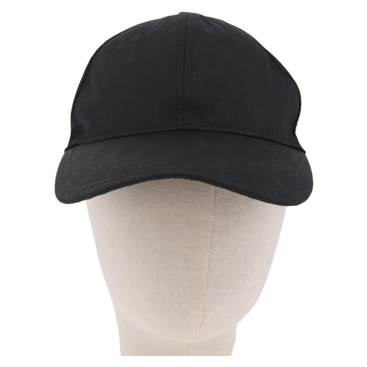 GUCCI GG Cap Nylon Black Auth BA16150