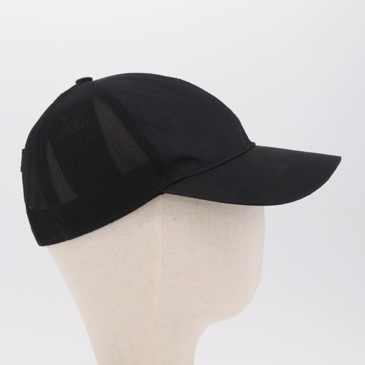 GUCCI GG Cap Nylon Black Auth BA16150