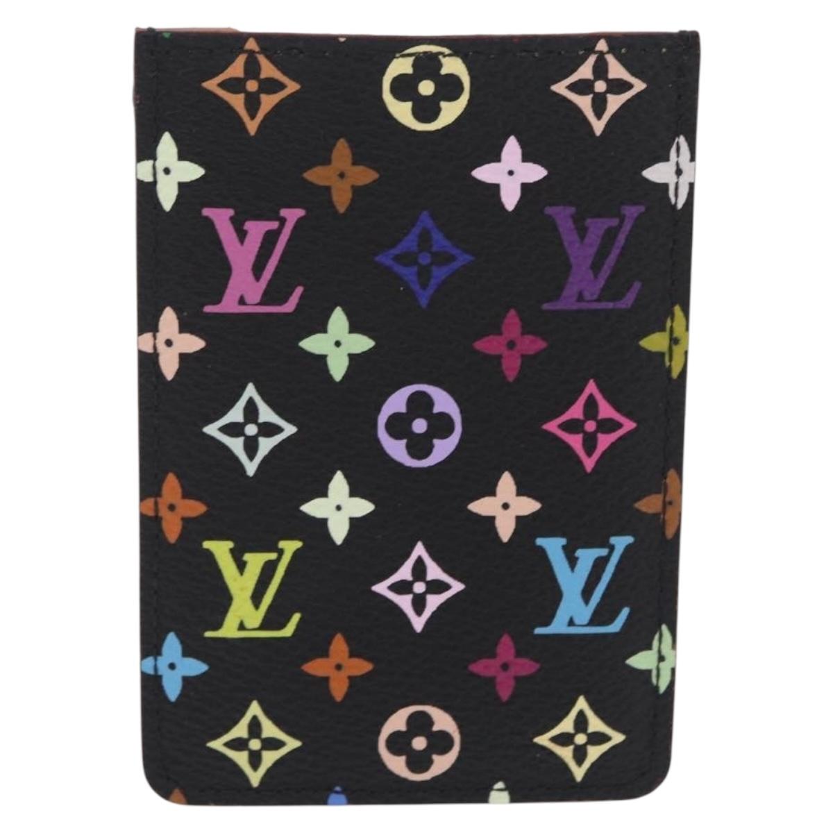 LOUIS VUITTON Monogram Multicolor Etui Miroir Black M92651 LV Auth BA16163