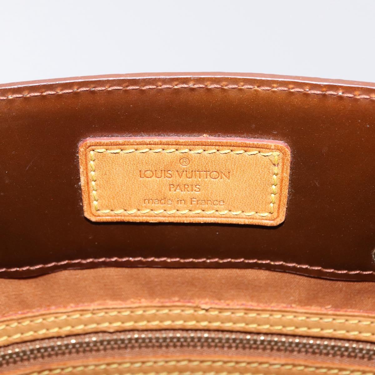 LOUIS VUITTON Monogram Vernis Reade MM Hand Bag Bronze M91143 LV Auth BA16171