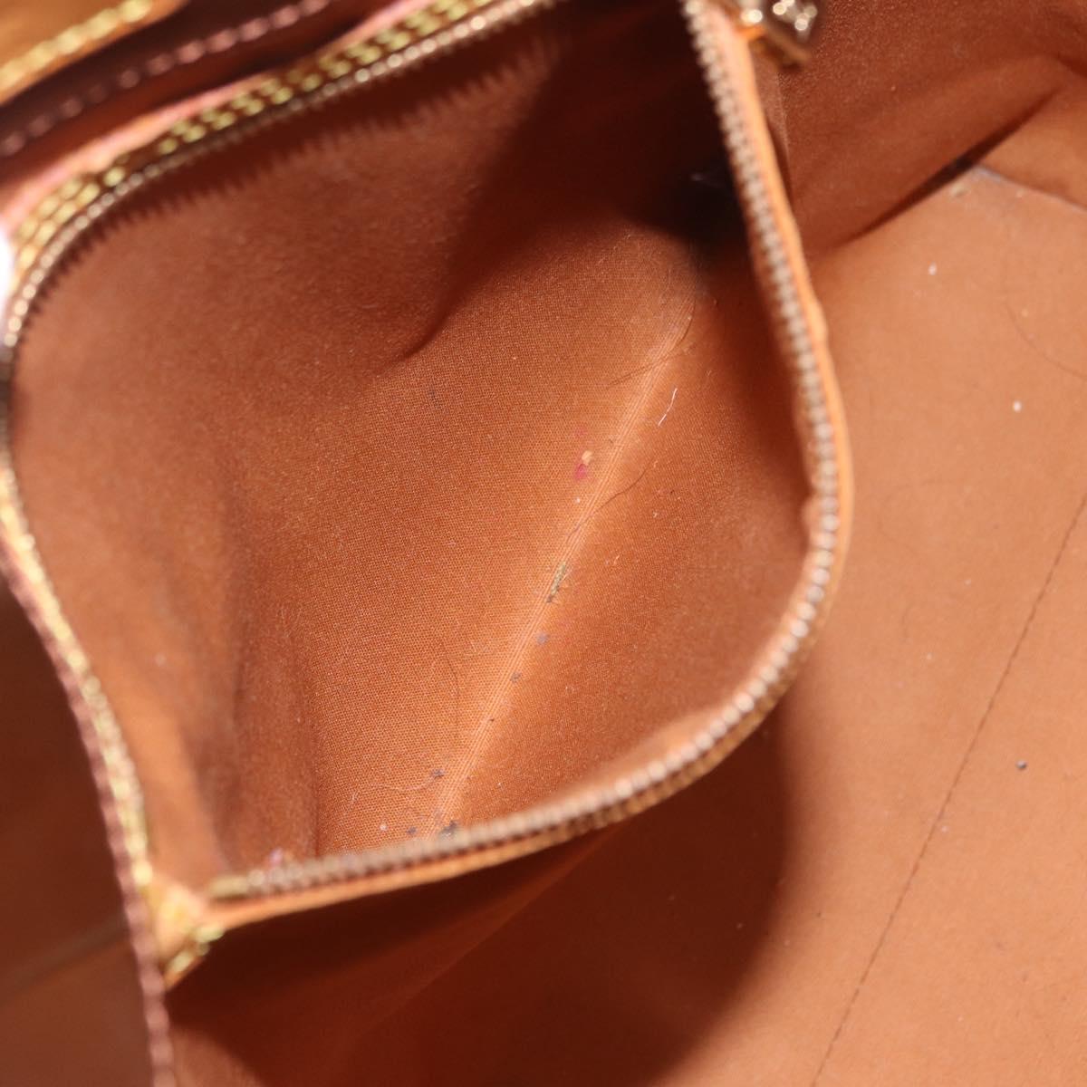 LOUIS VUITTON Monogram Vernis Reade MM Hand Bag Bronze M91143 LV Auth BA16171
