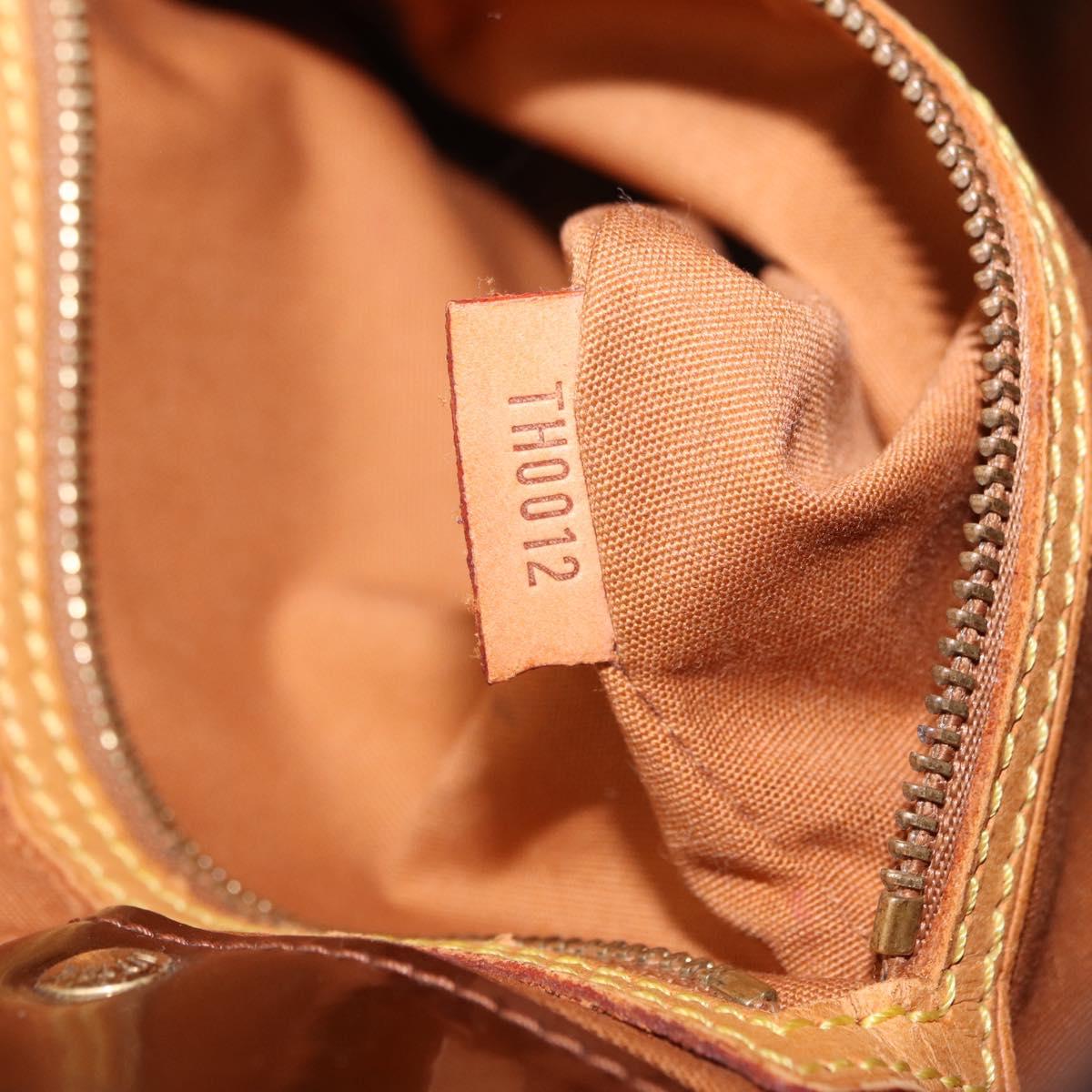 LOUIS VUITTON Monogram Vernis Reade MM Hand Bag Bronze M91143 LV Auth BA16171