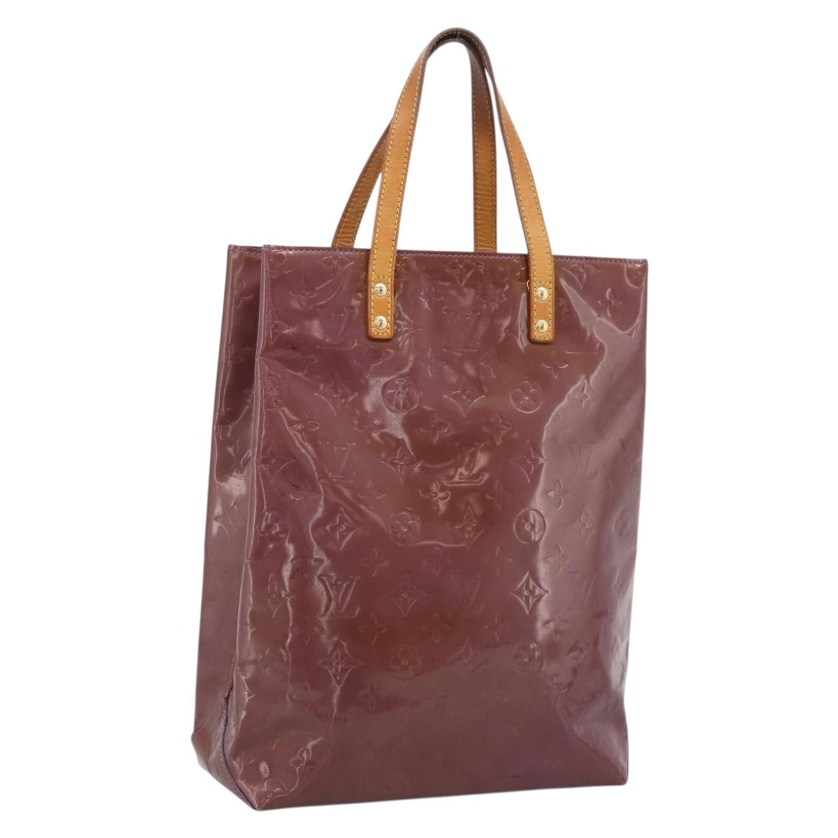 LOUIS VUITTON Monogram Vernis Reade MM Hand Bag Purple M91087 LV Auth BA16172