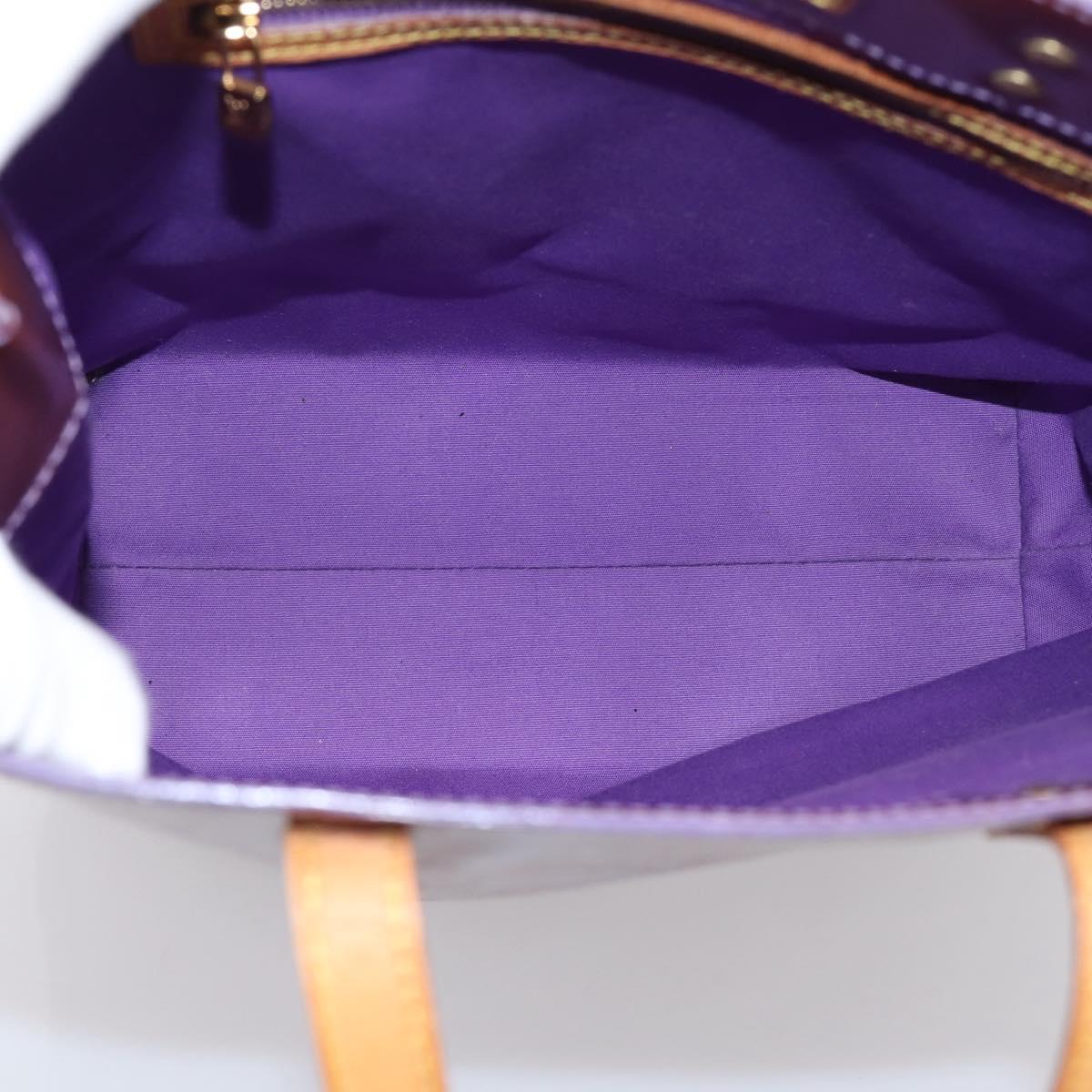 LOUIS VUITTON Monogram Vernis Reade MM Hand Bag Purple M91087 LV Auth BA16172