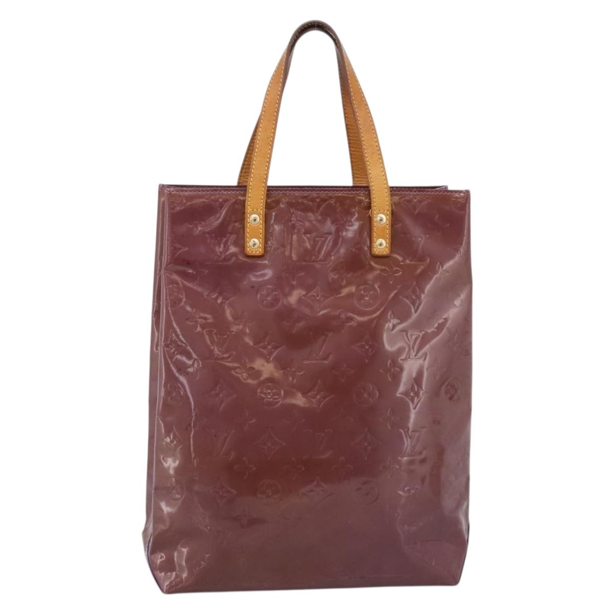 LOUIS VUITTON Monogram Vernis Reade MM Hand Bag Purple M91087 LV Auth BA16172