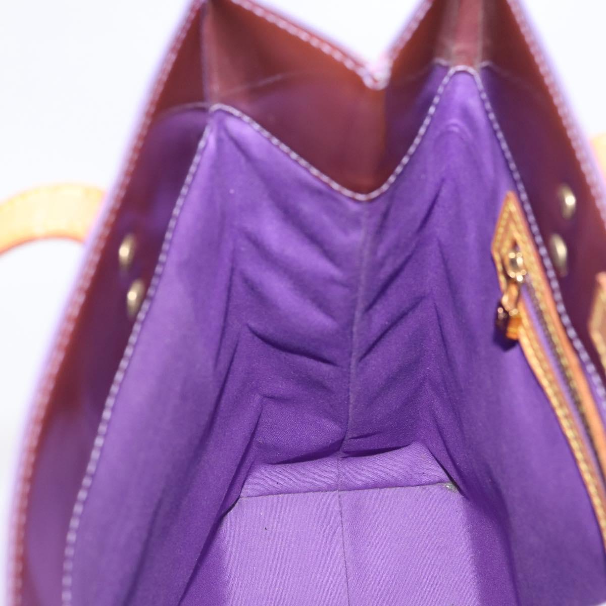 LOUIS VUITTON Monogram Vernis Reade MM Hand Bag Purple M91087 LV Auth BA16172