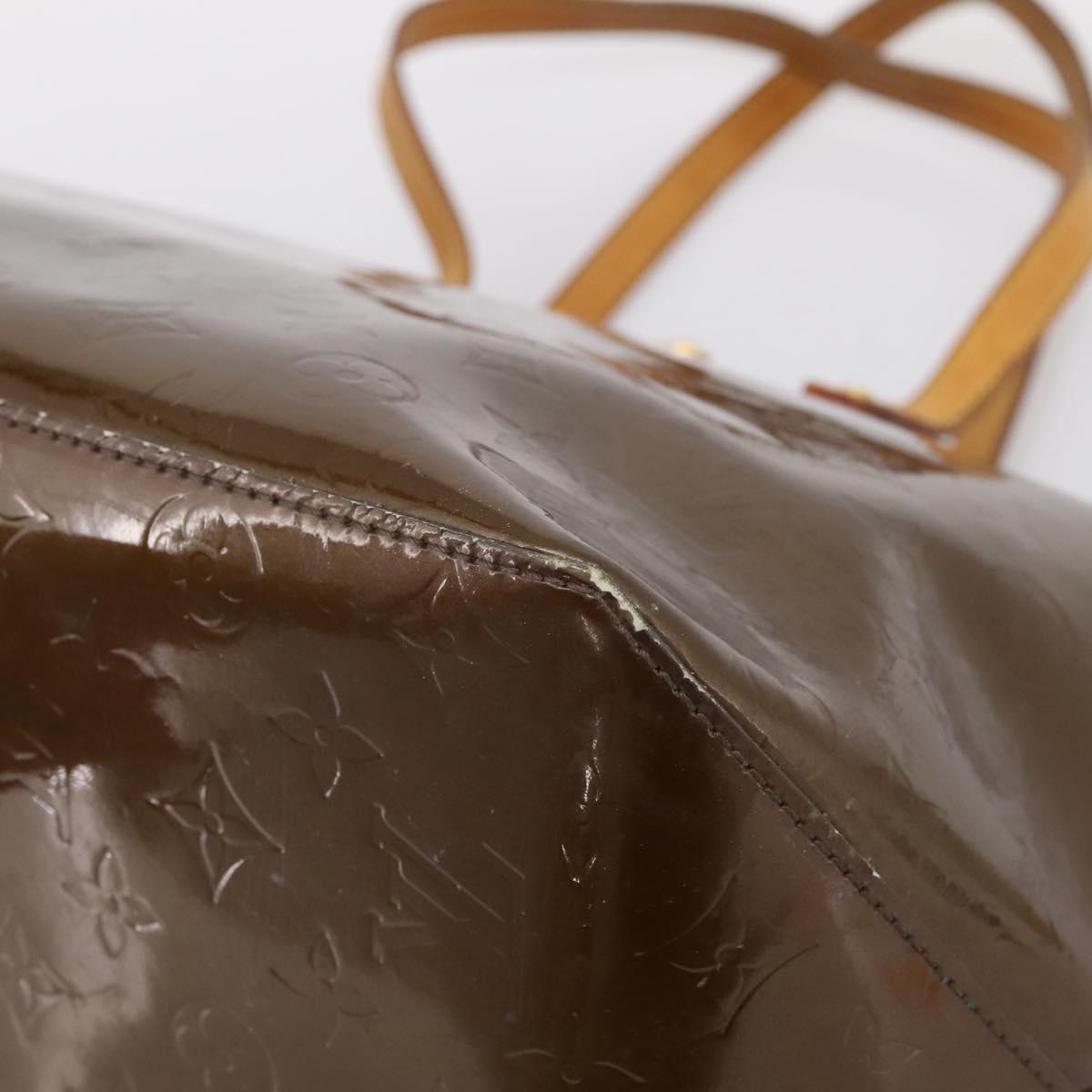 LOUIS VUITTON Monogram Vernis Bellevue GM Bag Veil Bronze M93674 LV Auth BA16175