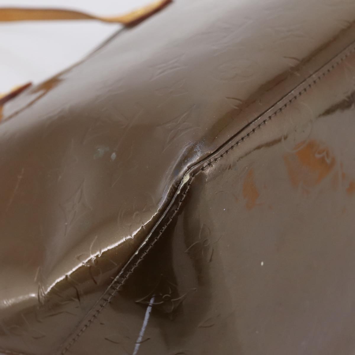 LOUIS VUITTON Monogram Vernis Bellevue GM Bag Veil Bronze M93674 LV Auth BA16175