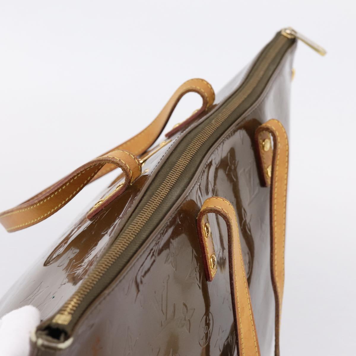 LOUIS VUITTON Monogram Vernis Bellevue GM Bag Veil Bronze M93674 LV Auth BA16175