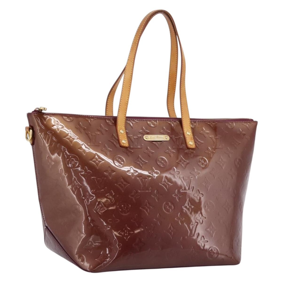 LOUIS VUITTON Monogram Vernis Bellevue GM Hand Bag Viole M93588 LV Auth BA16176