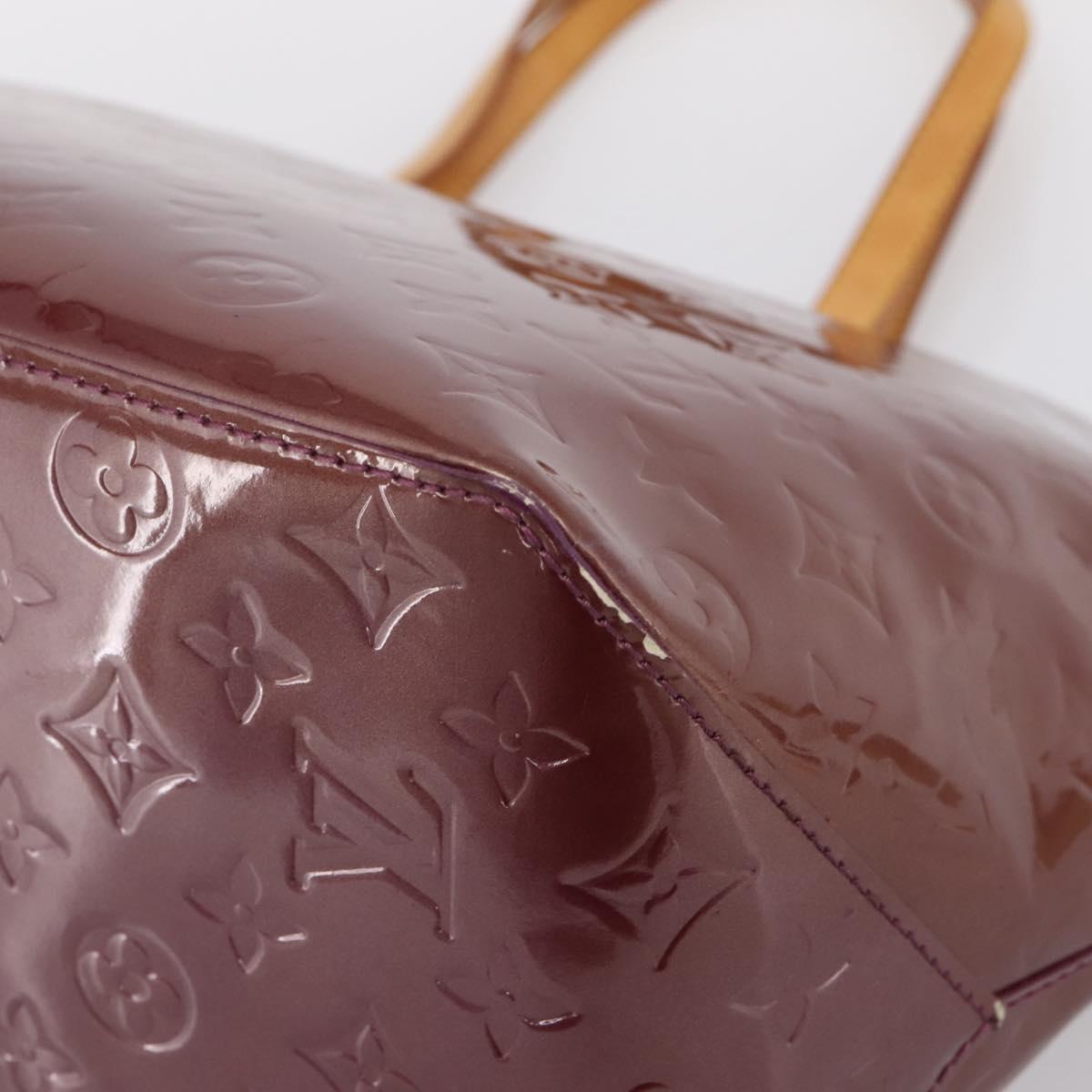 LOUIS VUITTON Monogram Vernis Bellevue GM Hand Bag Viole M93588 LV Auth BA16176