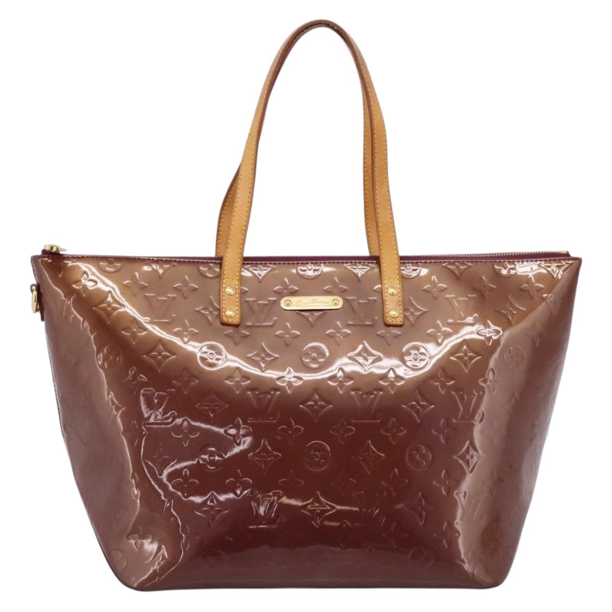 LOUIS VUITTON Monogram Vernis Bellevue GM Hand Bag Viole M93588 LV Auth BA16176