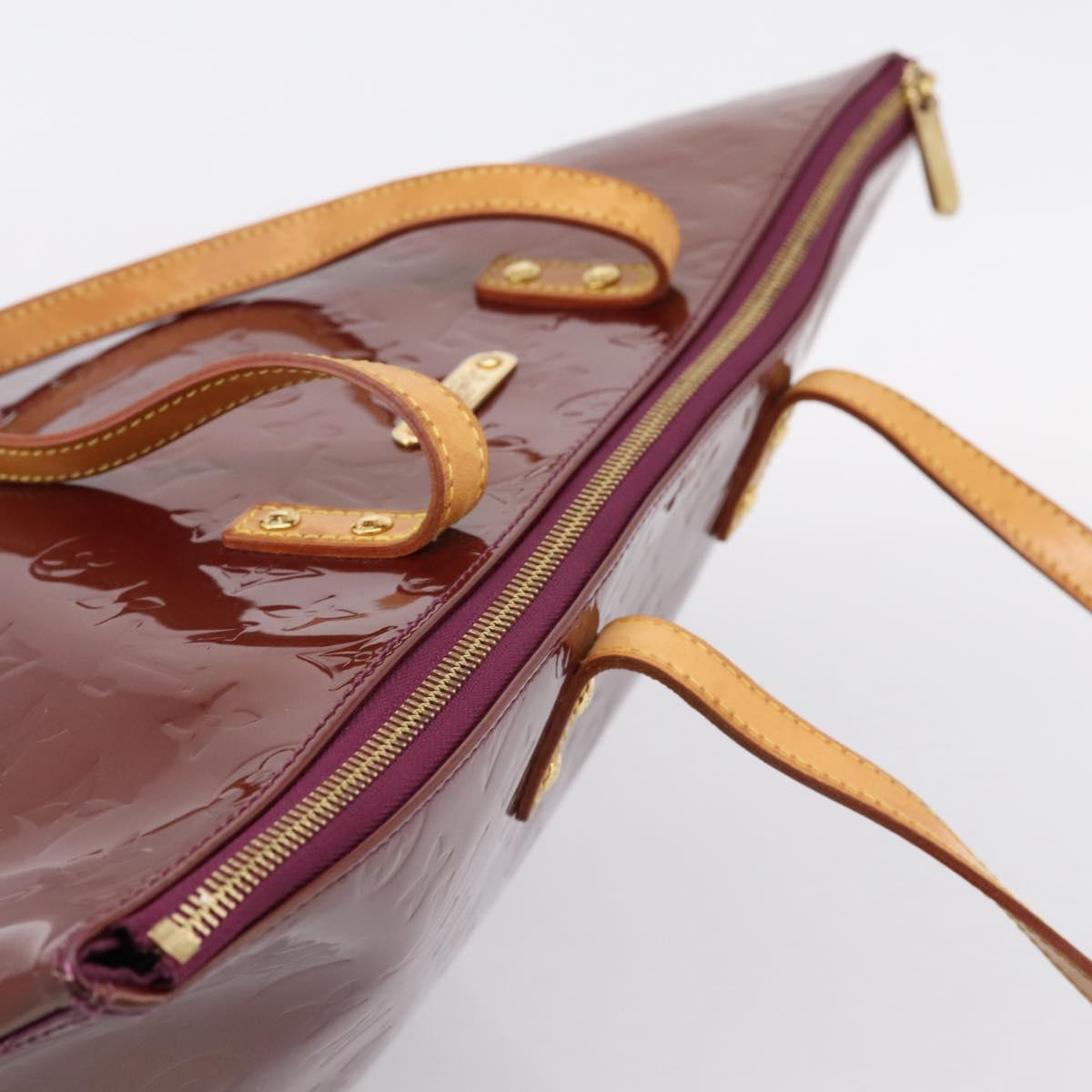 LOUIS VUITTON Monogram Vernis Bellevue GM Hand Bag Viole M93588 LV Auth BA16176
