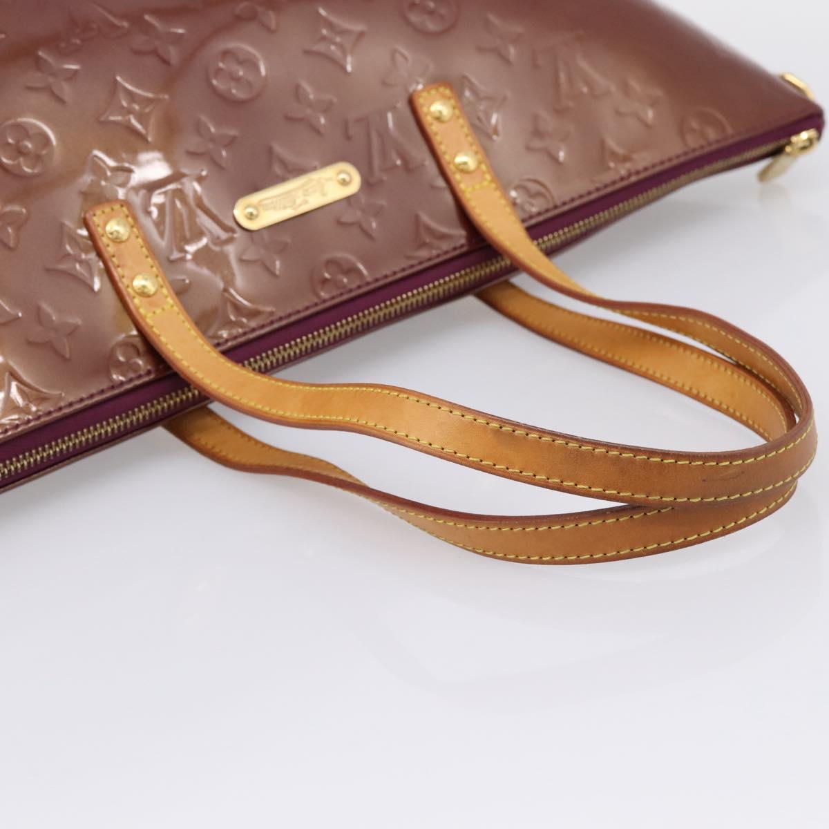 LOUIS VUITTON Monogram Vernis Bellevue GM Hand Bag Viole M93588 LV Auth BA16176