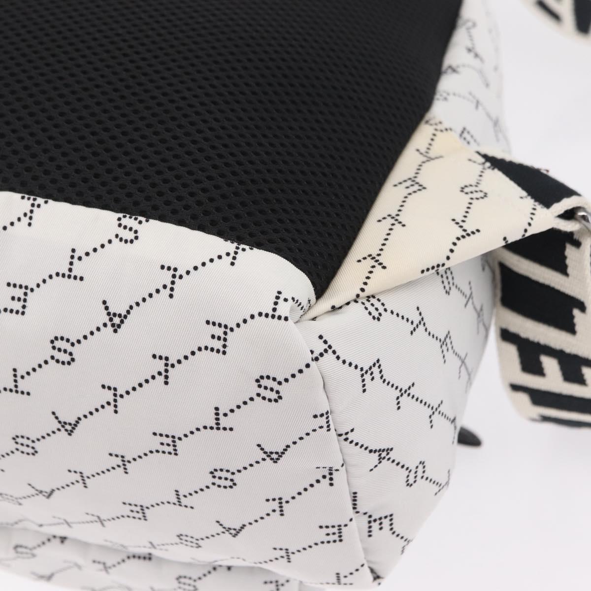 Stella McCartney Backpack Nylon White Black Auth BA16177