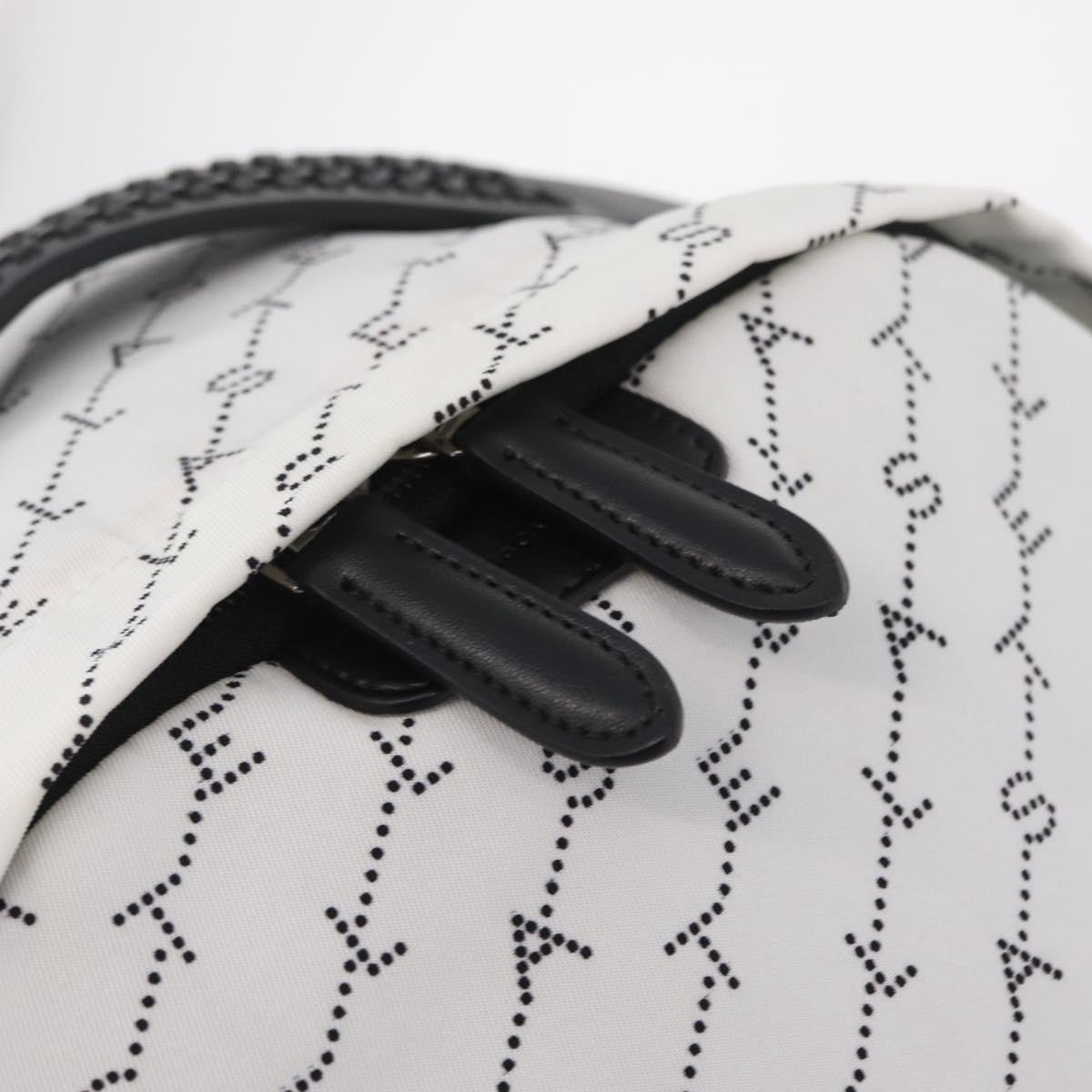 Stella McCartney Backpack Nylon White Black Auth BA16177
