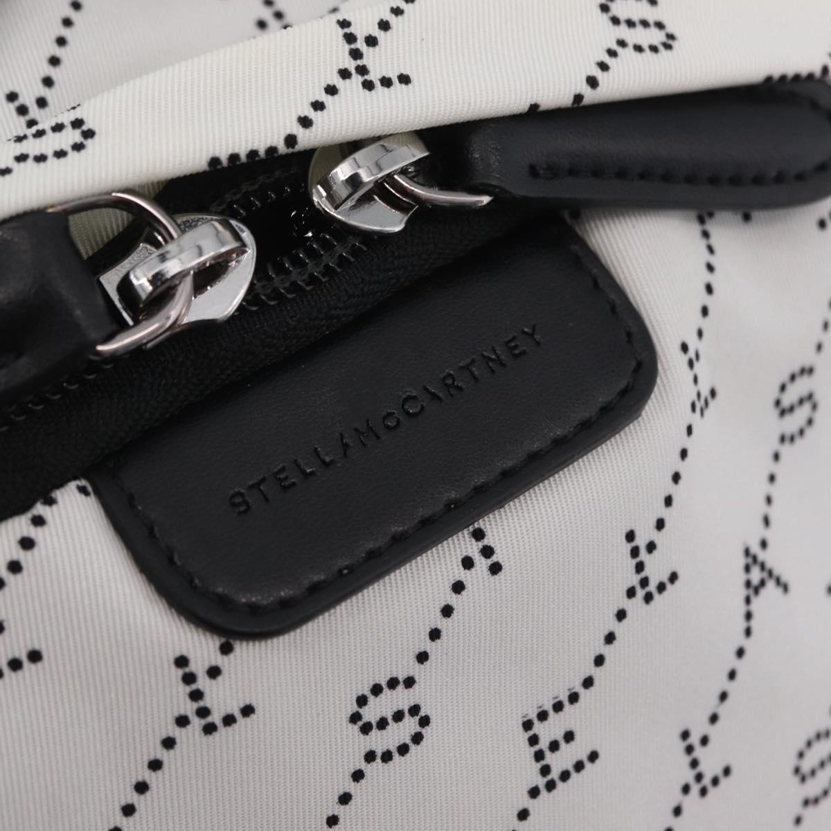 Stella McCartney Backpack Nylon White Black Auth BA16177