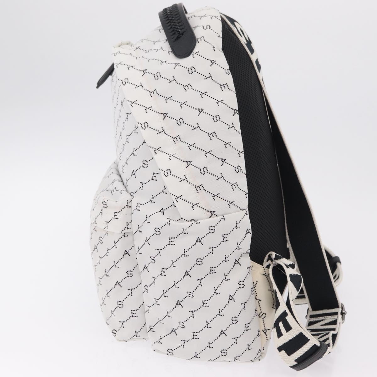 Stella McCartney Backpack Nylon White Black Auth BA16177