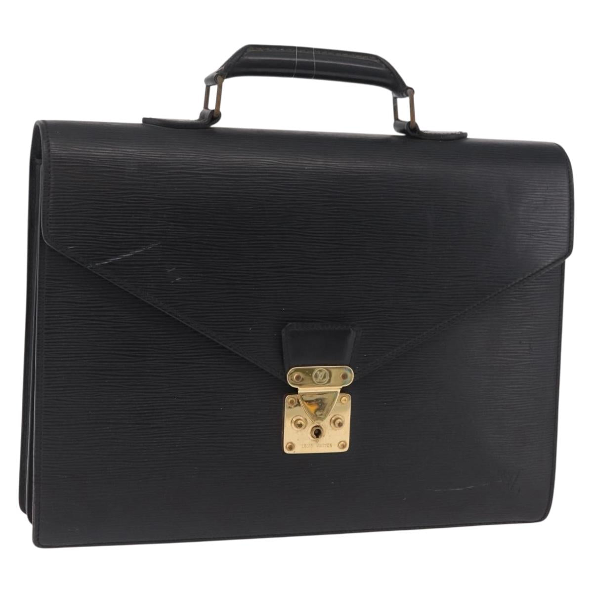 LOUIS VUITTON Epi Serviette Conseiller Briefcase Black M54422 LV Auth BA16182