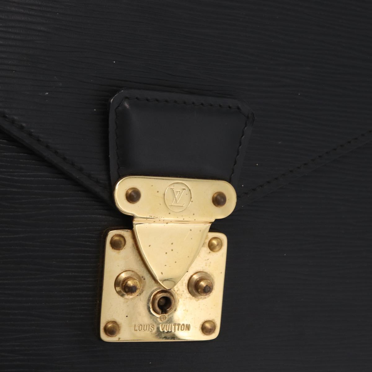 LOUIS VUITTON Epi Serviette Conseiller Briefcase Black M54422 LV Auth BA16182