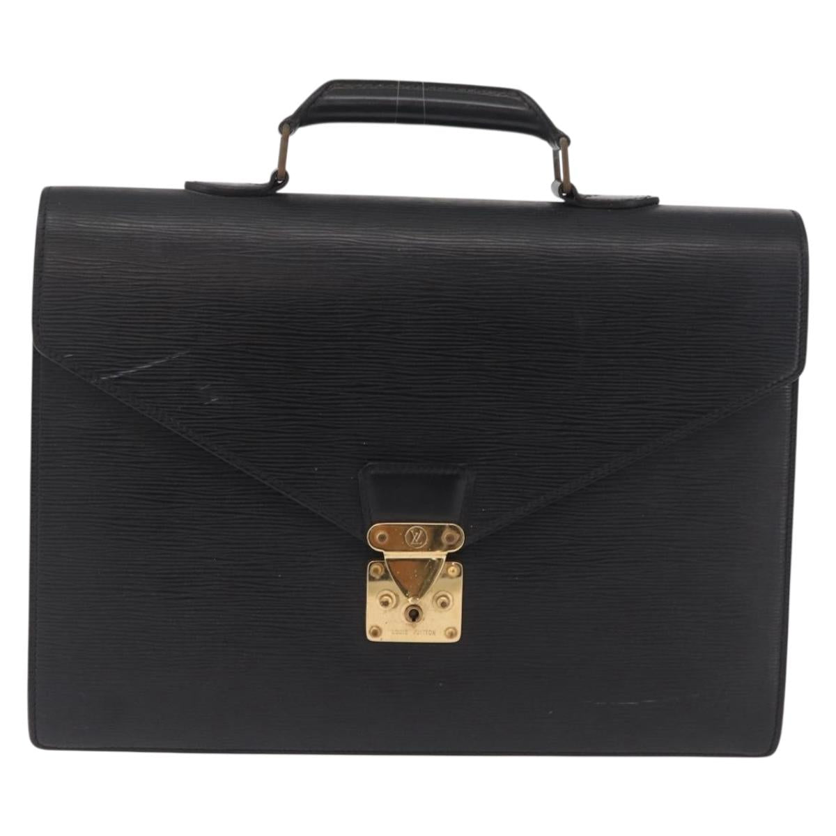 LOUIS VUITTON Epi Serviette Conseiller Briefcase Black M54422 LV Auth BA16182
