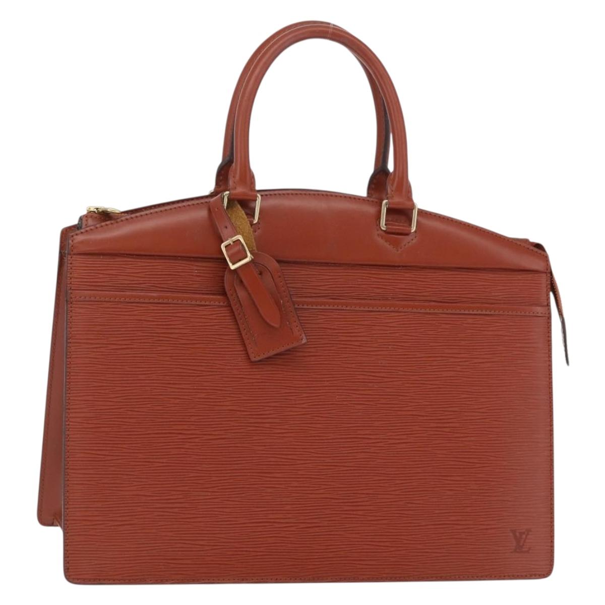 LOUIS VUITTON Epi Riviera Hand Bag Brown M48183 LV Auth BA16187