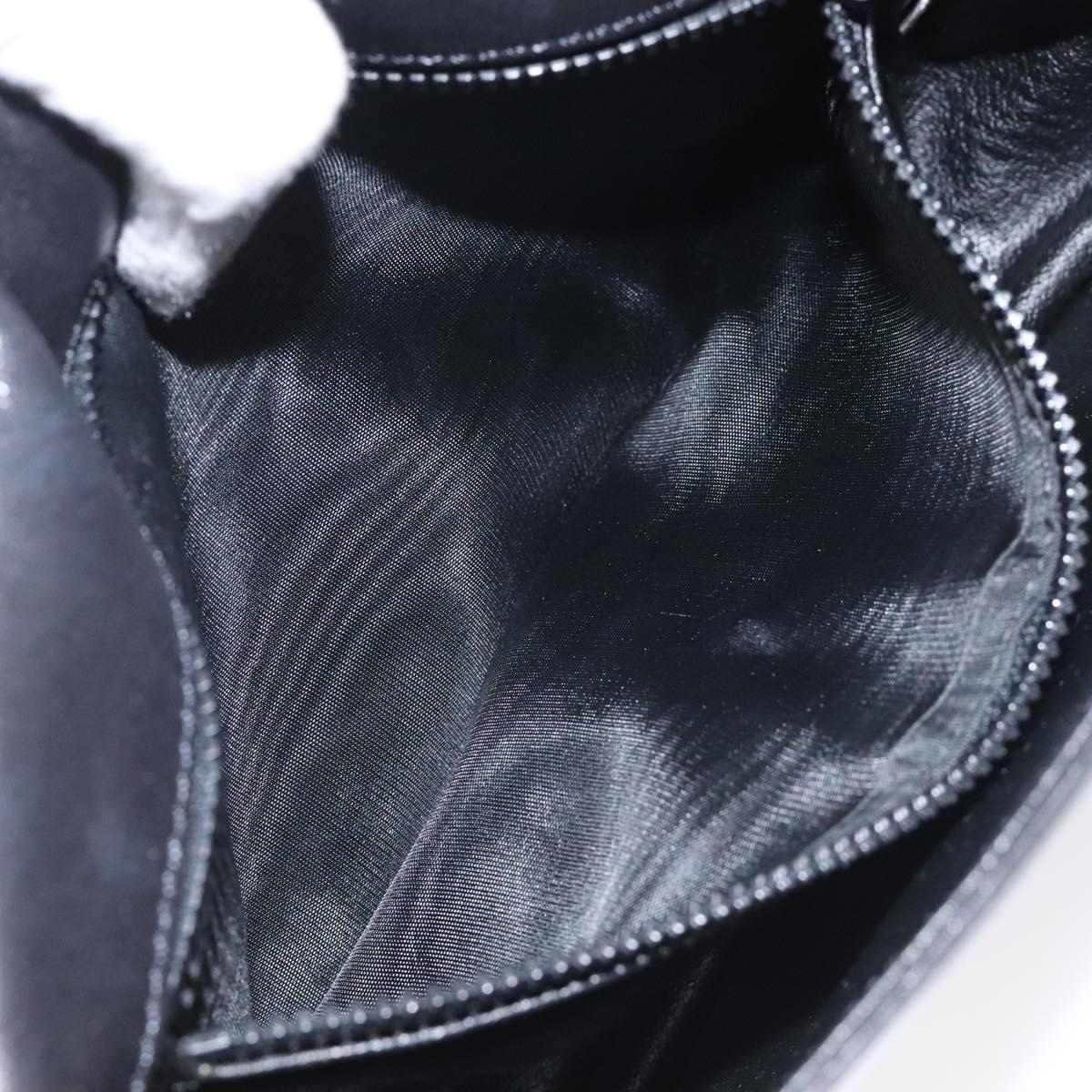 CELINE Shoulder Bag Leather Black Gold Auth BA1619