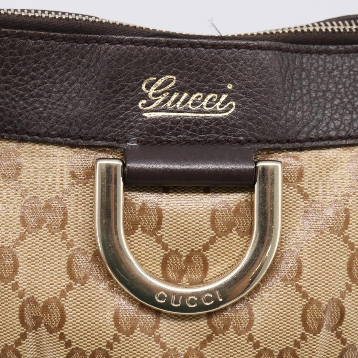 GUCCI GG Crystal Shoulder Bag Coated Canvas Outlet Beige 265691 Auth BA16190