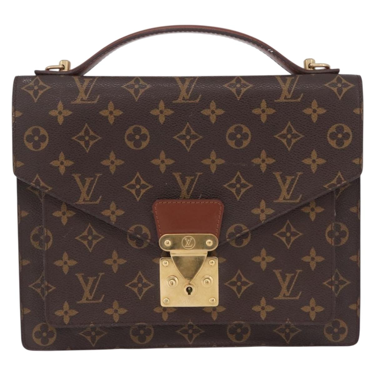 LOUIS VUITTON Monogram Monceau Hand Bag 2way M51185 LV Auth BA16191