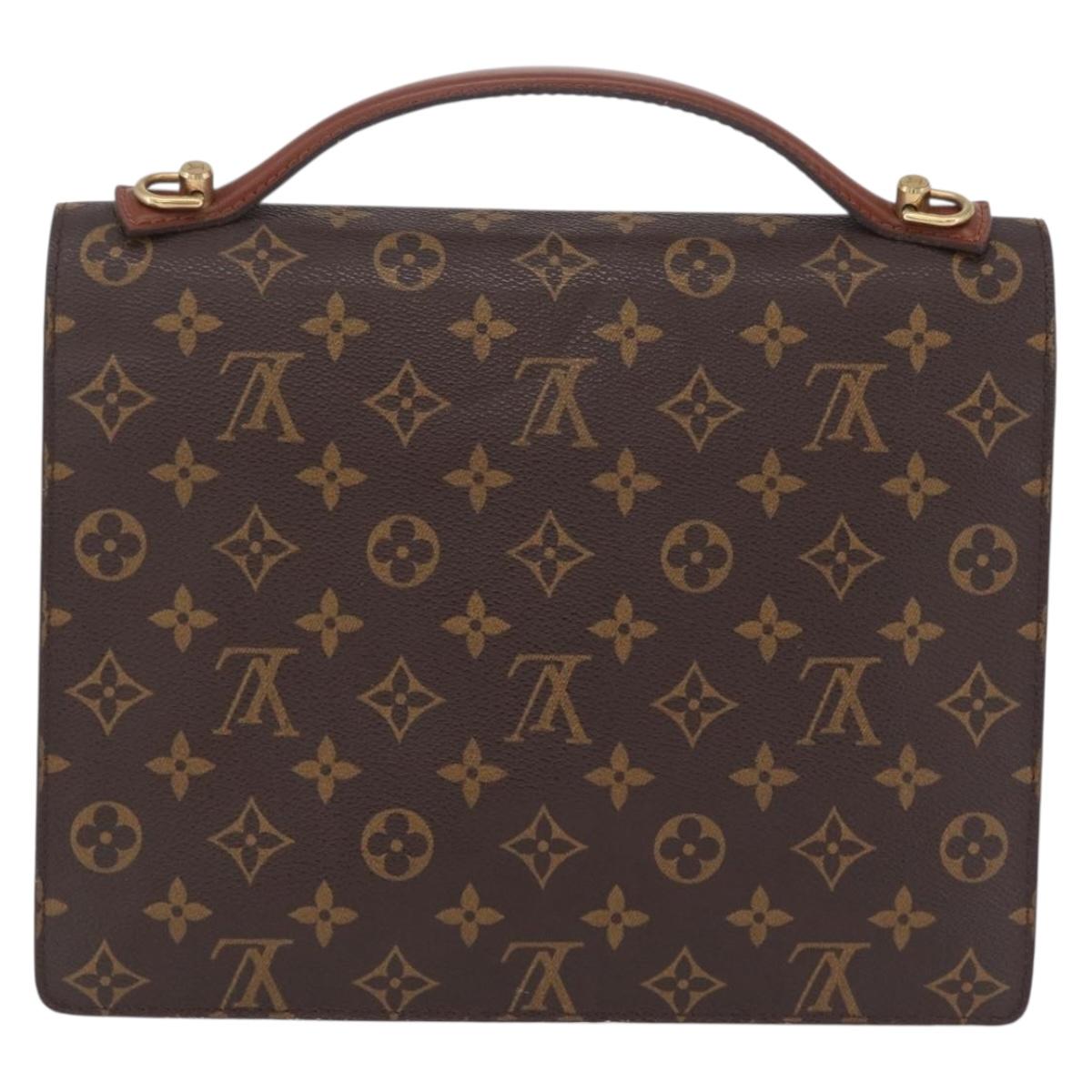 LOUIS VUITTON Monogram Monceau Hand Bag 2way M51185 LV Auth BA16191