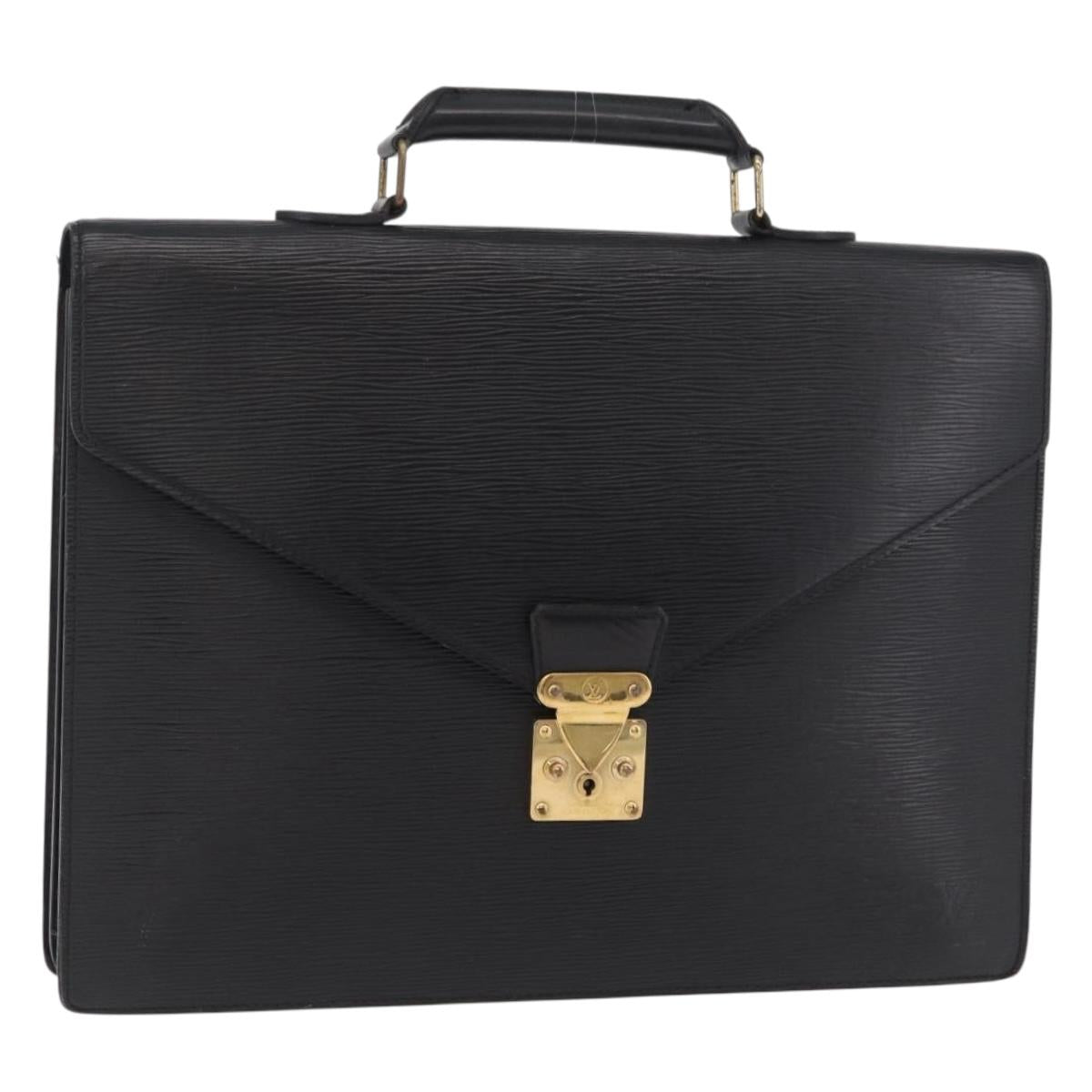 LOUIS VUITTON Epi Serviette Conseiller Briefcase Black M54422 LV Auth BA16193