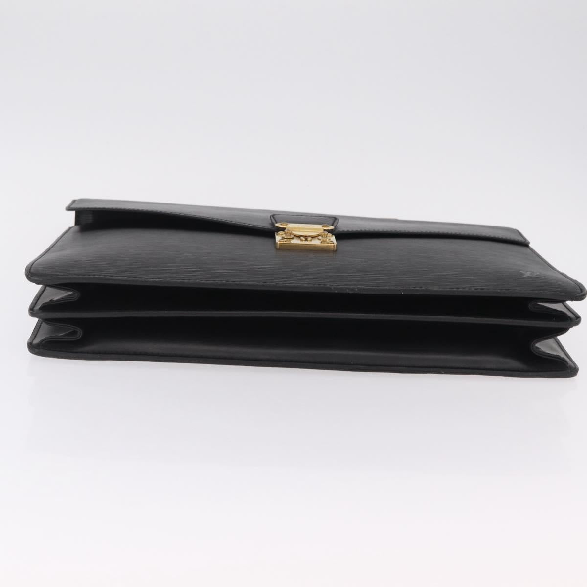 LOUIS VUITTON Epi Serviette Conseiller Briefcase Black M54422 LV Auth BA16193