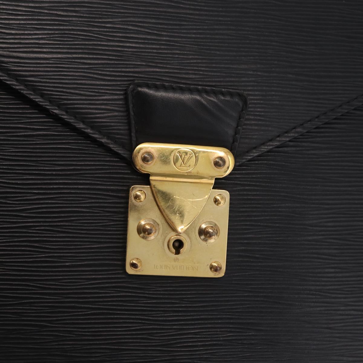 LOUIS VUITTON Epi Serviette Conseiller Briefcase Black M54422 LV Auth BA16193